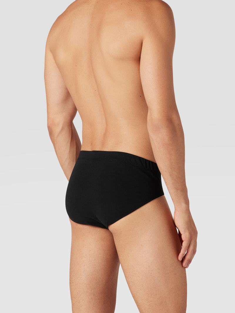 Slip mit elastischem Bund Modell 'Supermini' im 3er-Pack in schwarz