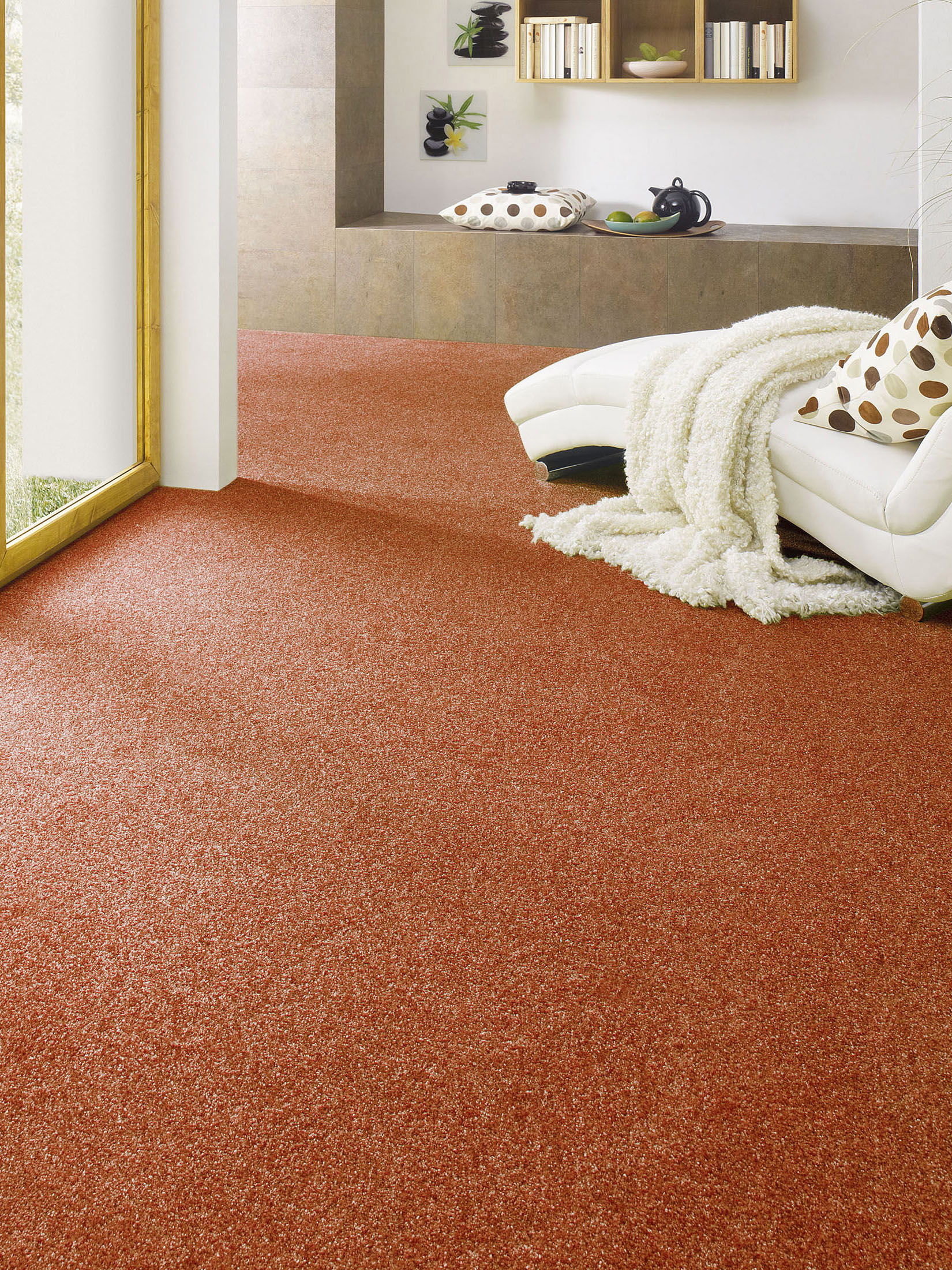 Green Line Velours-Teppichboden, Peach