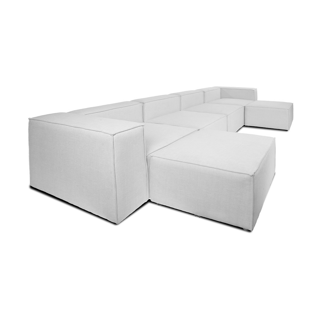Home Deluxe Modulares Sofa VERONA - XXL hellgrau