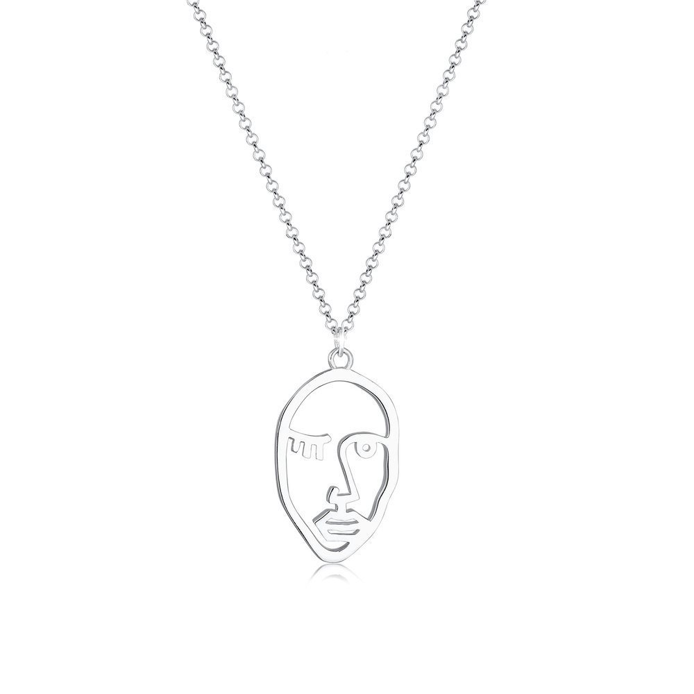 Elli Elli Collier Twinkle Face Collier Femme  (925/1000) Argent Bijoux