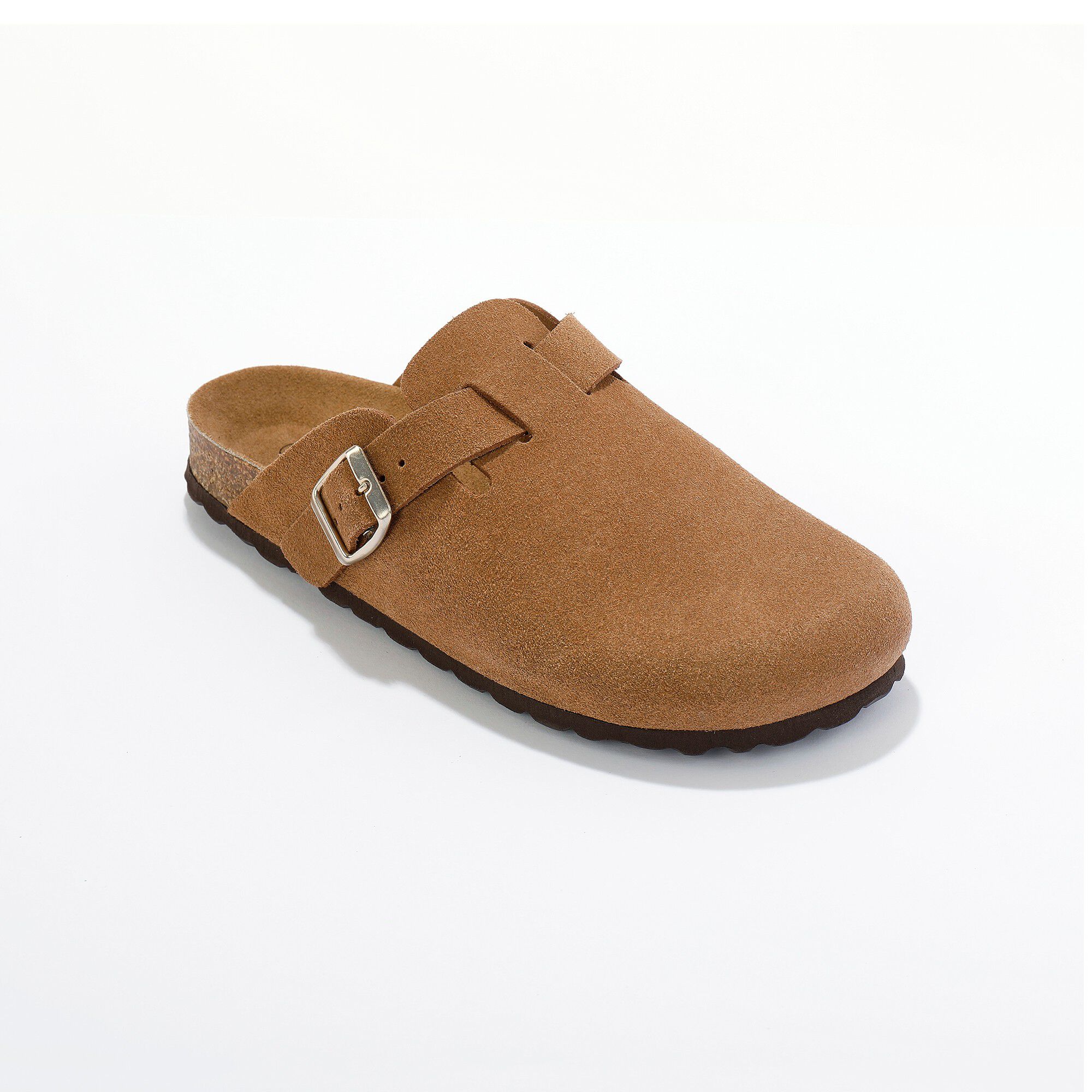 Sabots croûte de cuir avec boucle réglable
