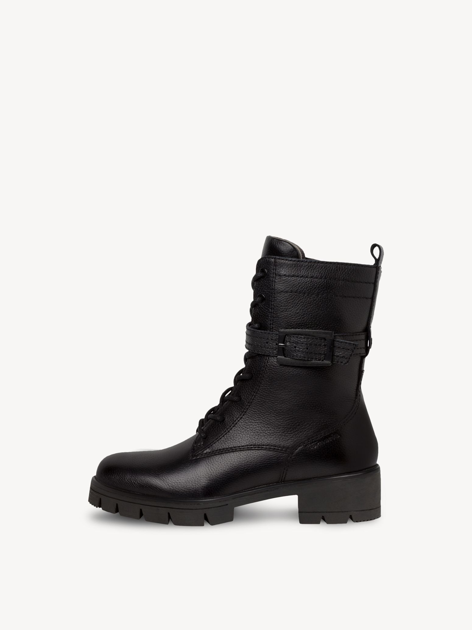 Bottine en cuir - noir