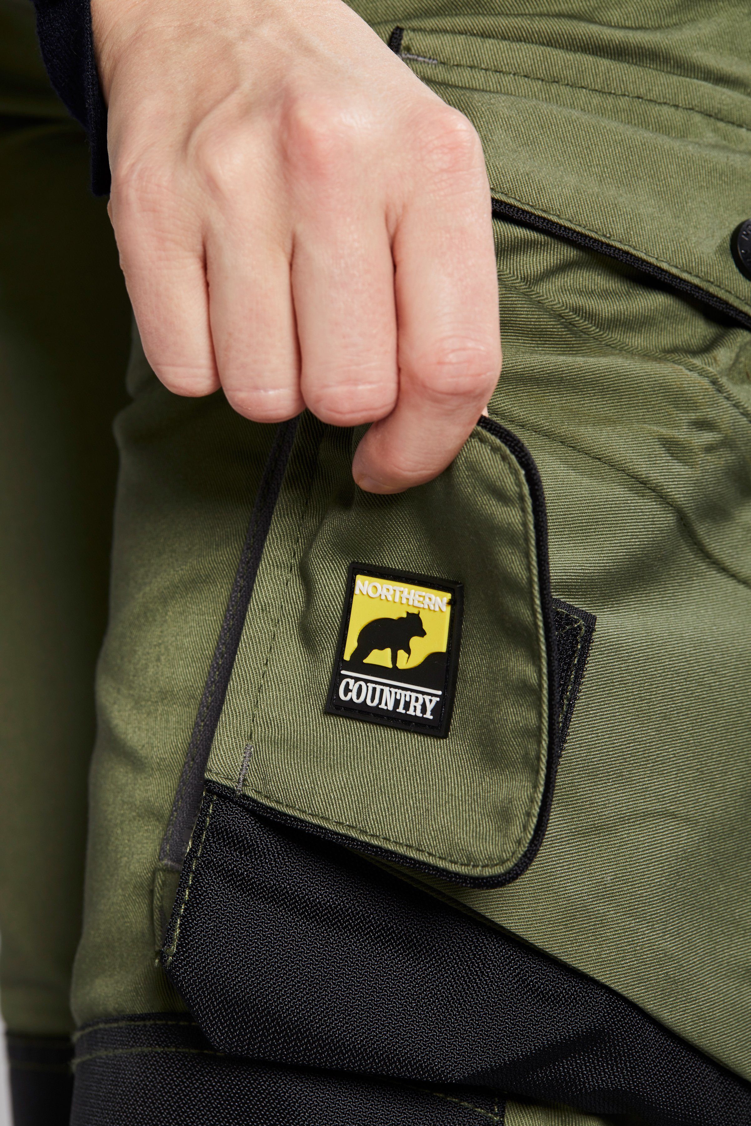 Northern Country Arbeitshose (langlebig durch 3-fach Innenbeinnaht + Verriegelungspunkte, 9 Taschen) für Damen mit Cordura®Verstärkungen und Reißverschlussbelüftung