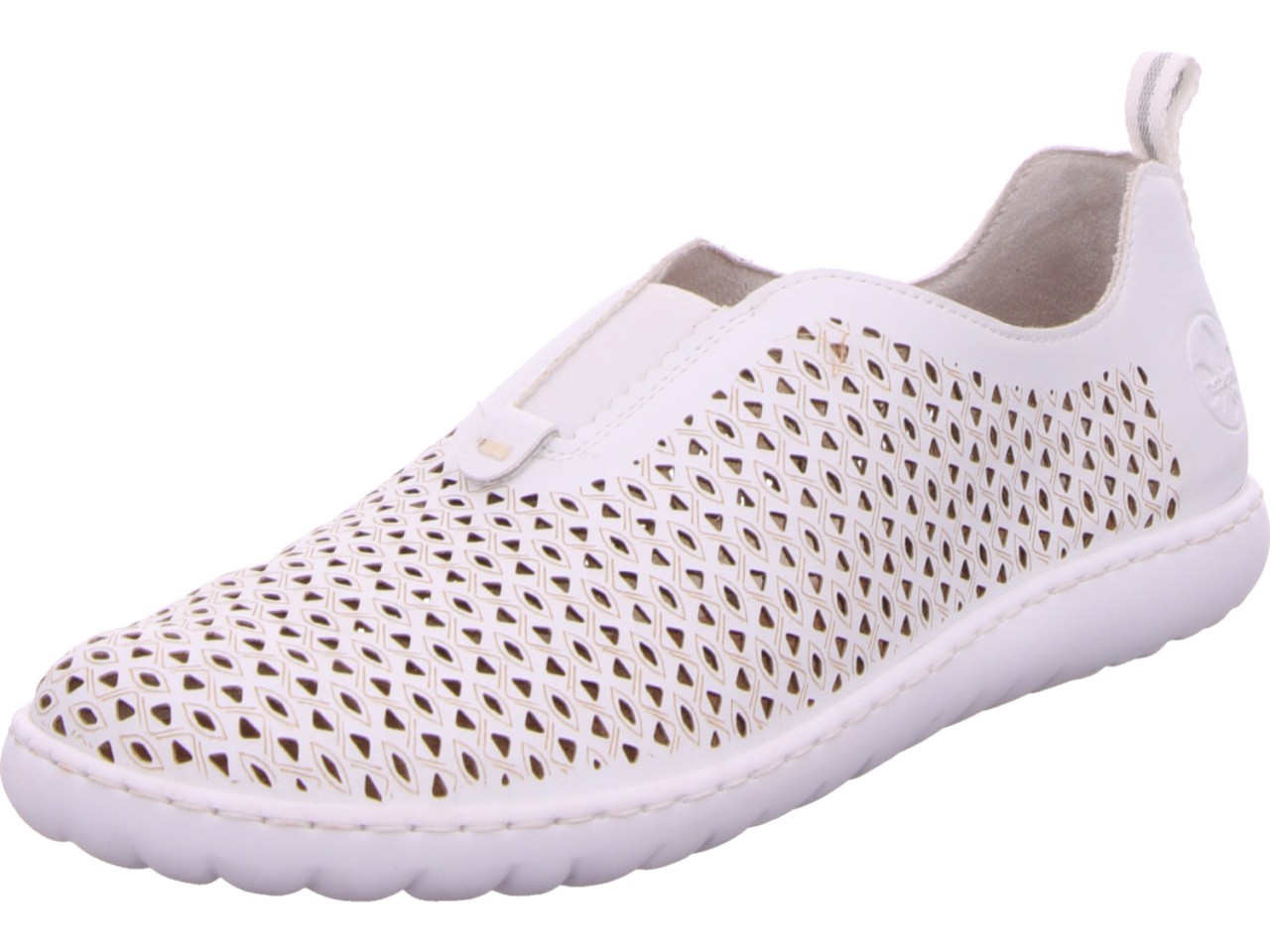 RIEKER Sportliche Slipper weiss