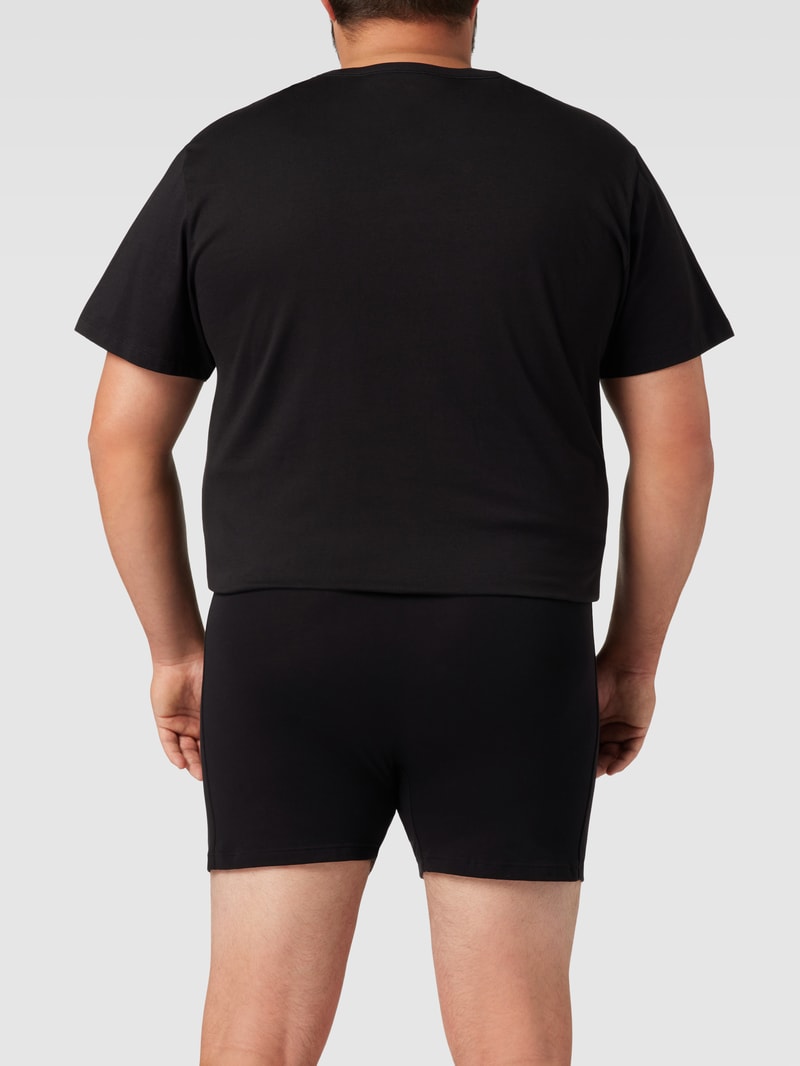 PLUS SIZE Trunks mit Logo-Bund im 3er-Pack in schwarz
