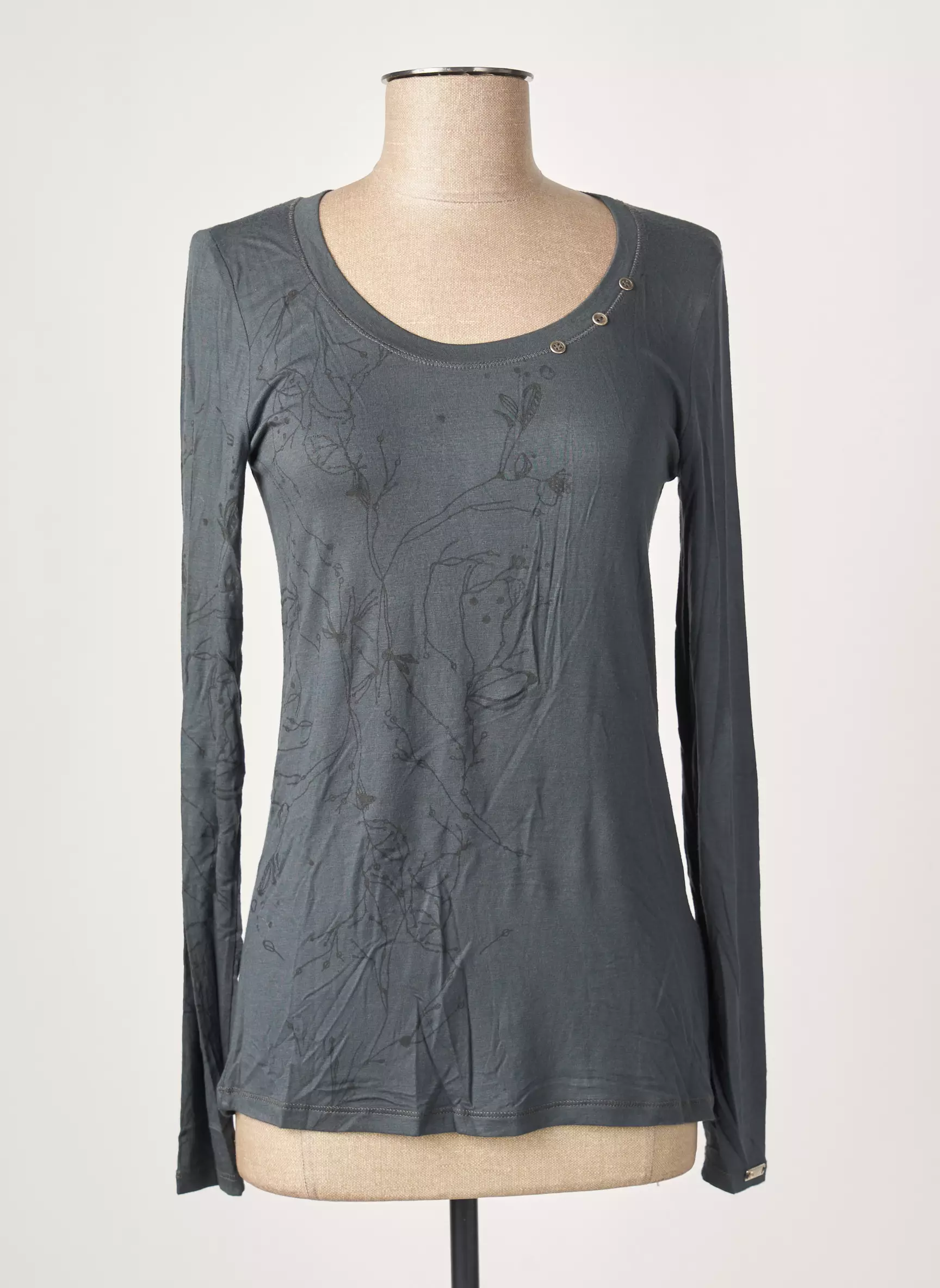 3322 Tshirts Femme couleur gris