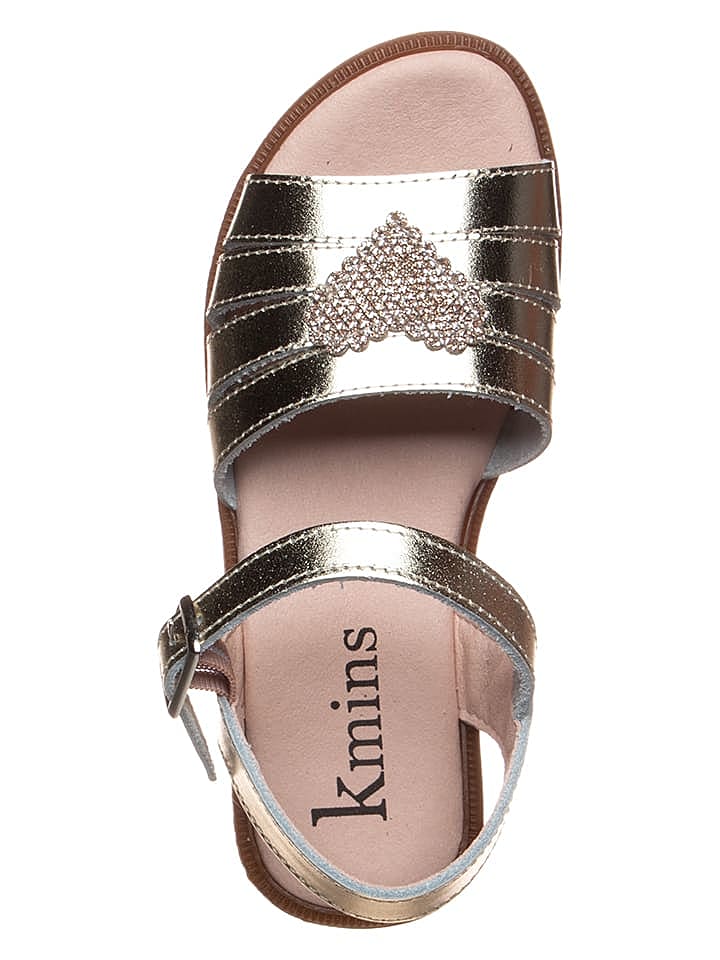 kmins Leder-Sandalen in Gold günstig kaufen 28