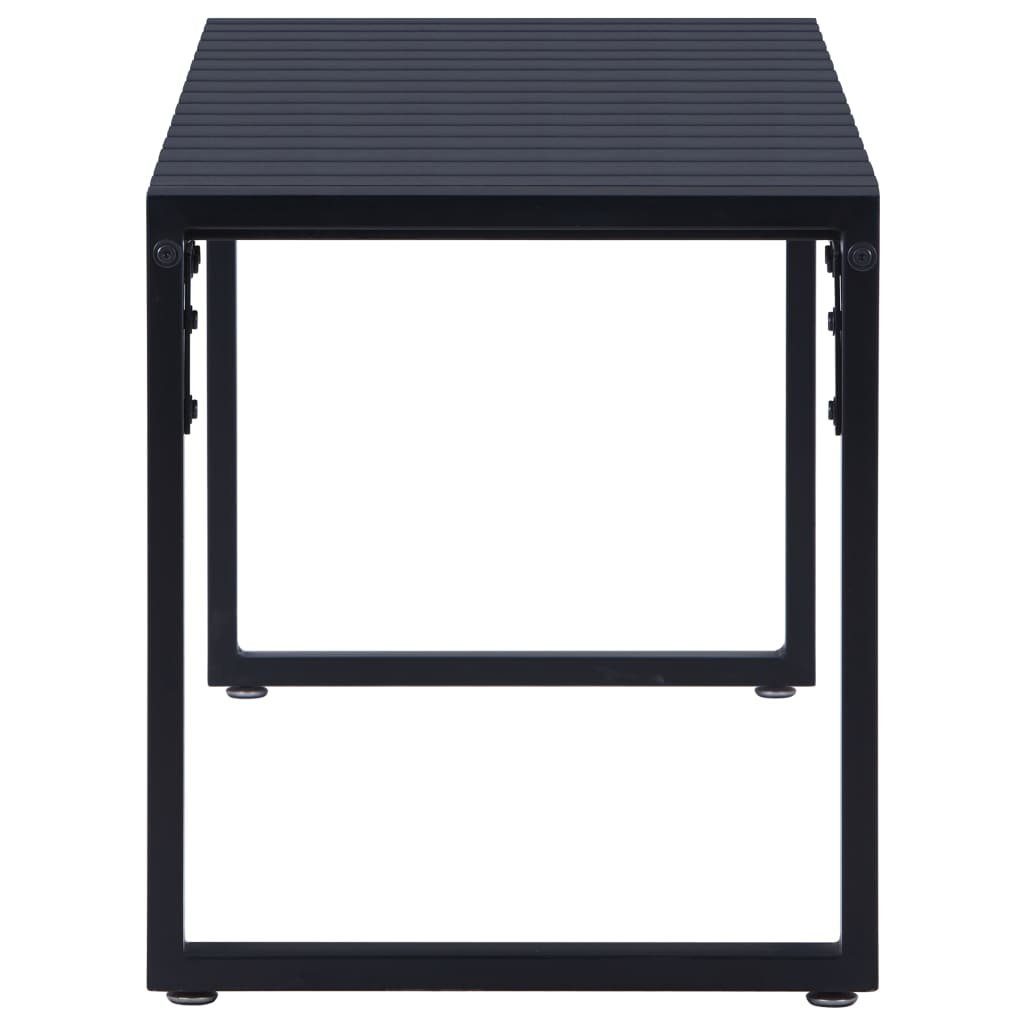 vidaXL Gartenbank Gartenbank 120,5 cm PS-Platte Schwarz (1-St)