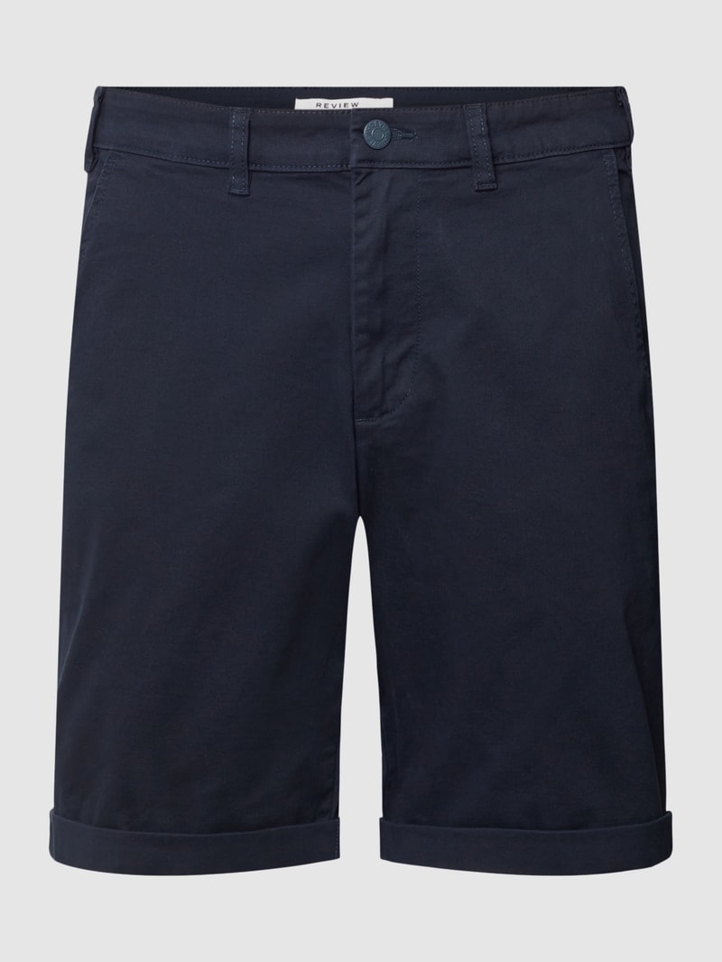 Bermudas mit Paspeltaschen in dunkelblau