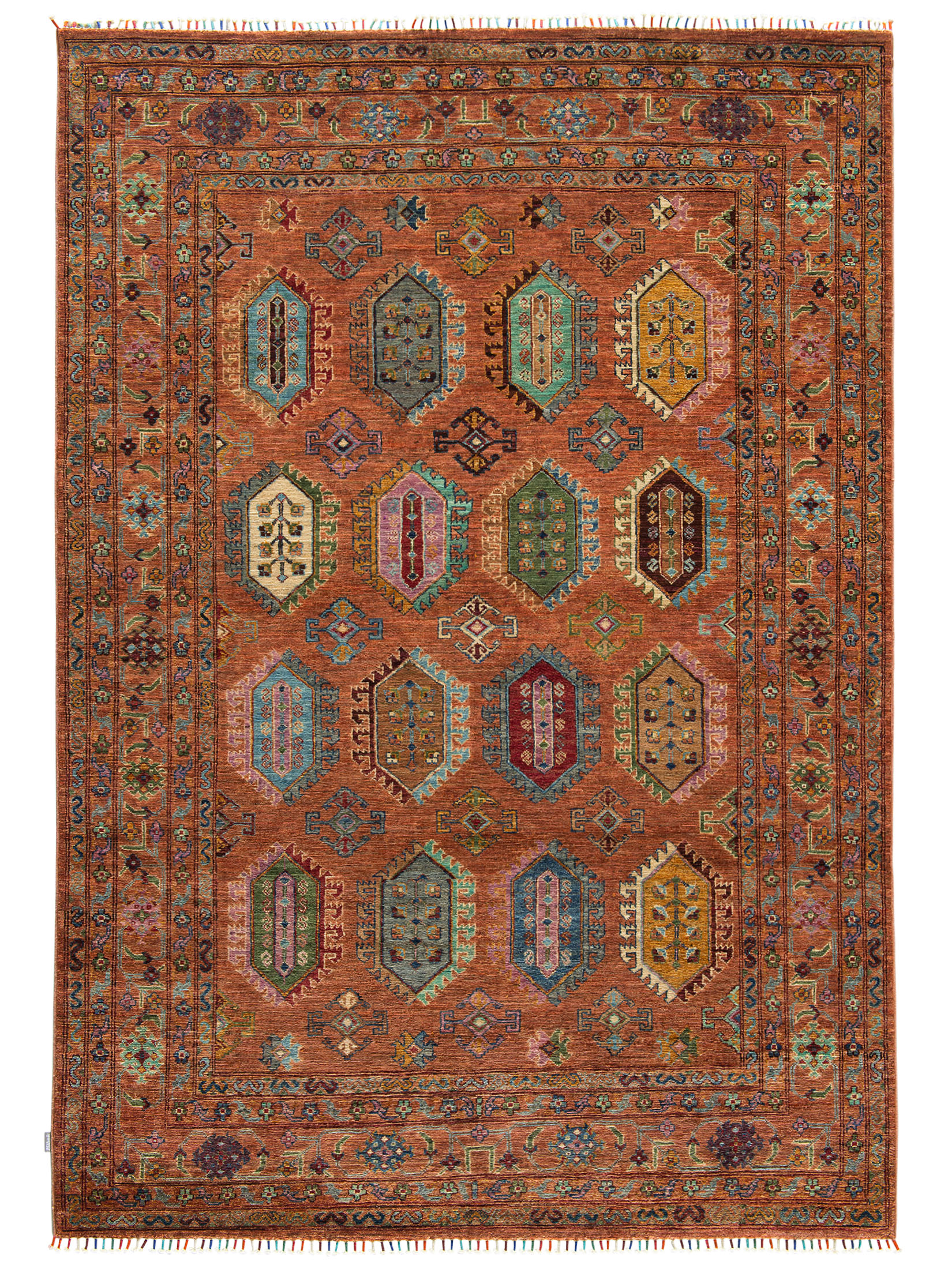 Kazak Ghazni ca. 172 x 243 cm, Unikat / Einzelstück