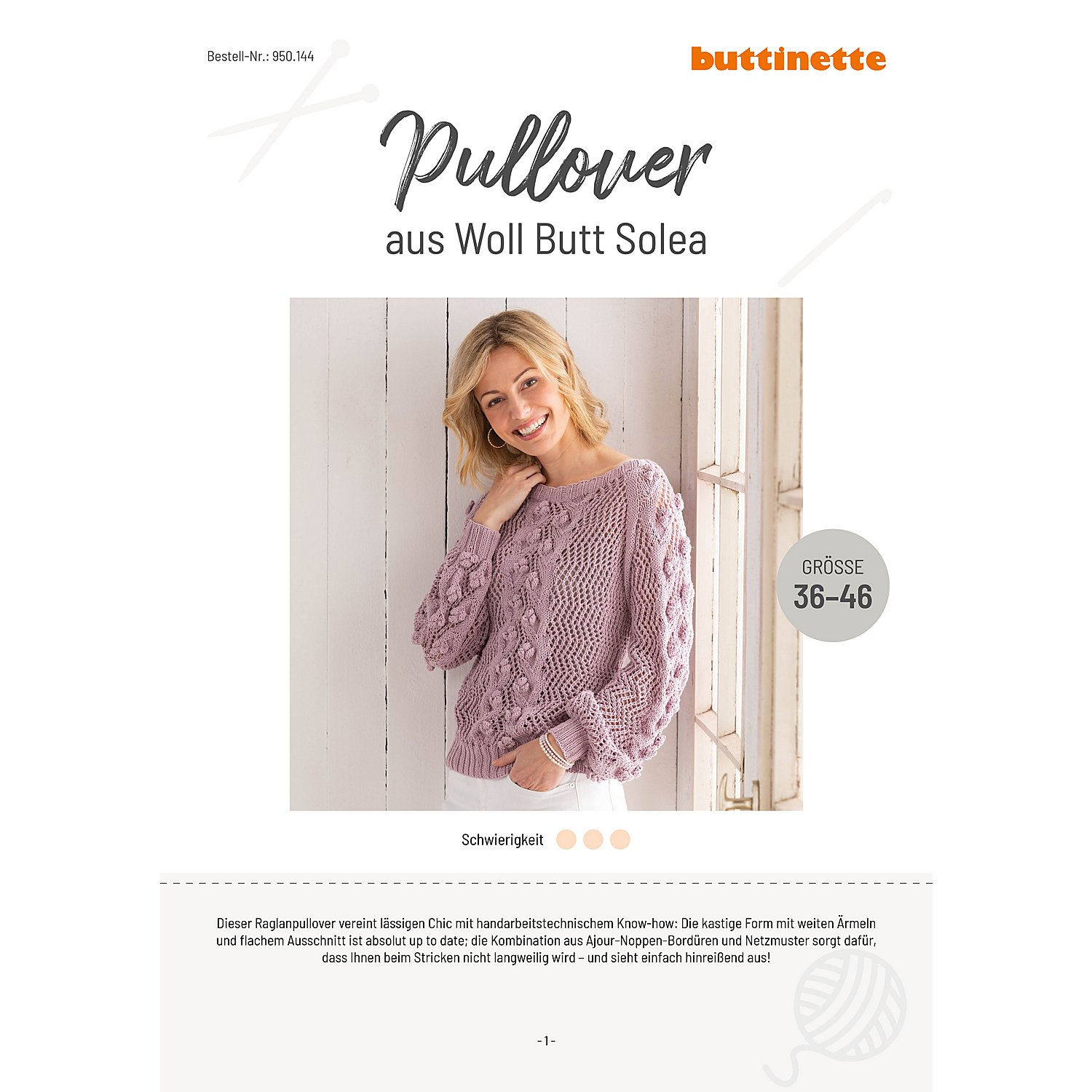Strickanleitung – Pullover aus Woll Butt Solea