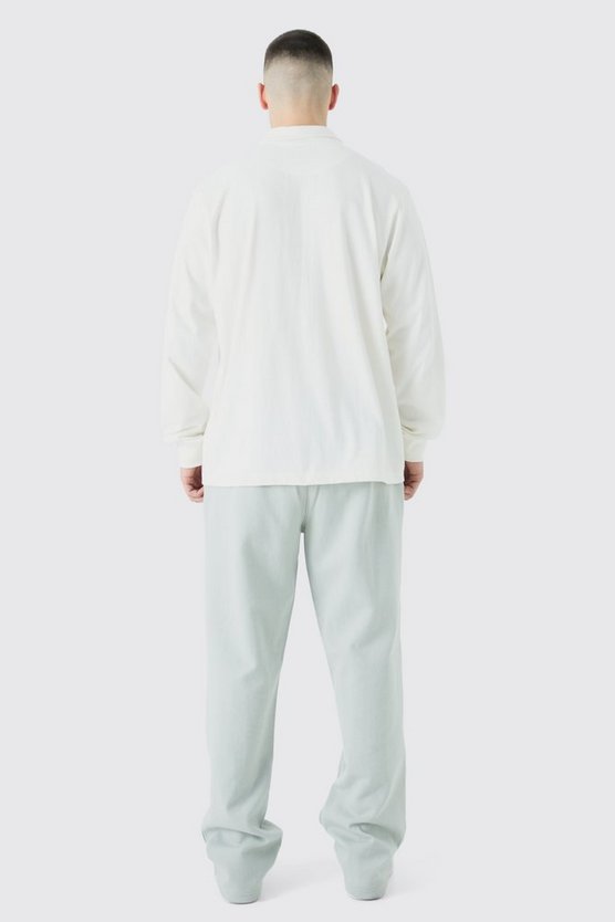 Tall Rugby-Poloshirt mit Knopfleiste