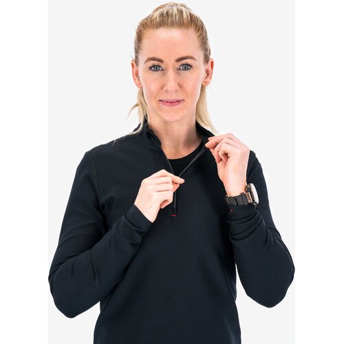 DAMEN PULLOVER MIT REISSVERSCHLUSS WOMENS ZIP NECK