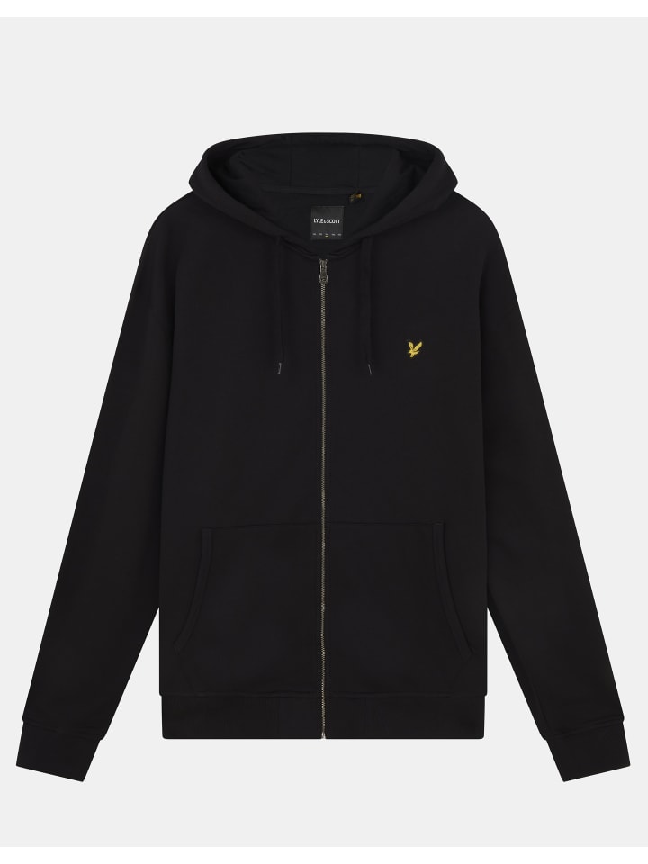 Lyle & Scott Kapuzensweatjacke in Schwarz günstig kaufen