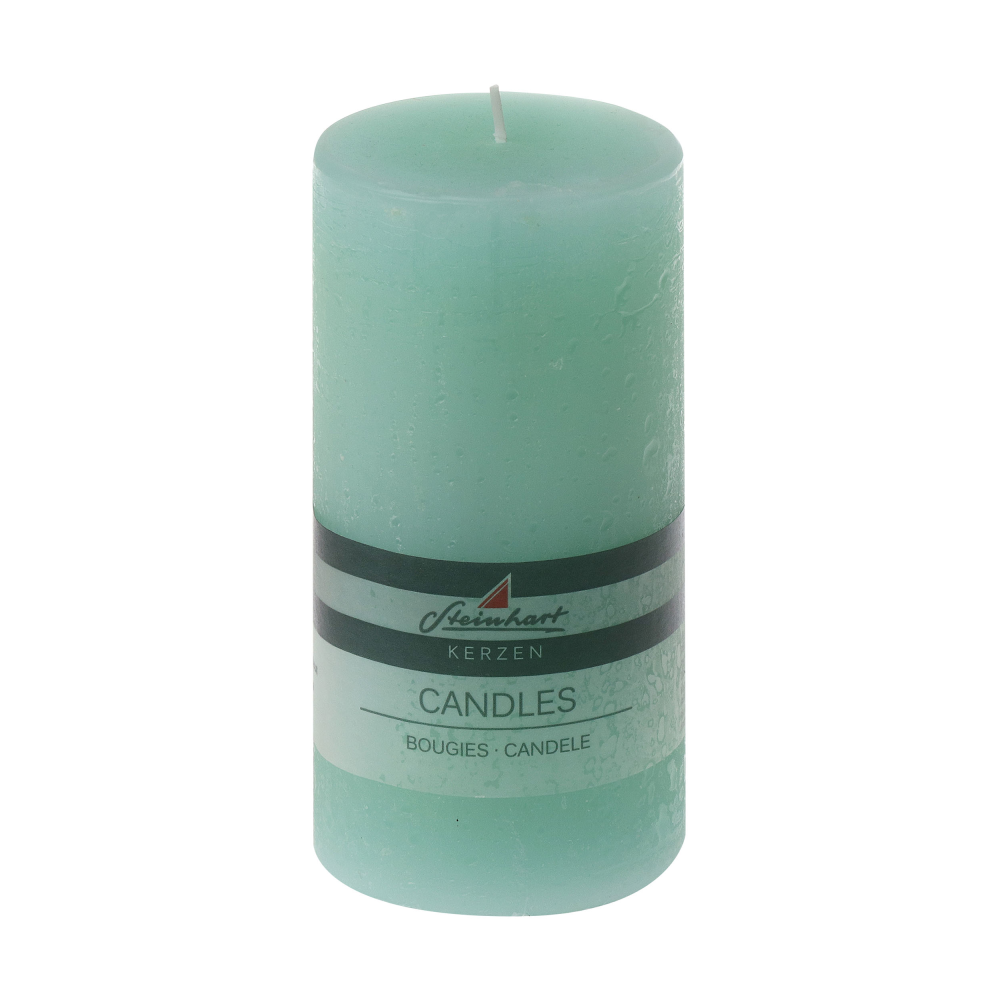 Stumpenkerze Raureif mint