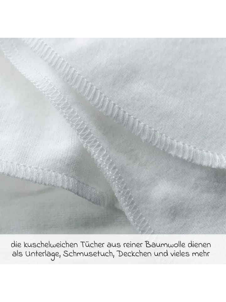 Makian Moltontuch 5er Pack 80 x 80 - Weiß in weiss günstig kaufen onesize