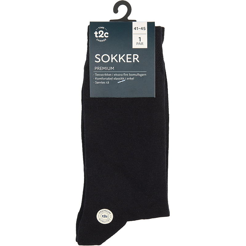 Time 2 Change Sokk str 41/45 bomull sort