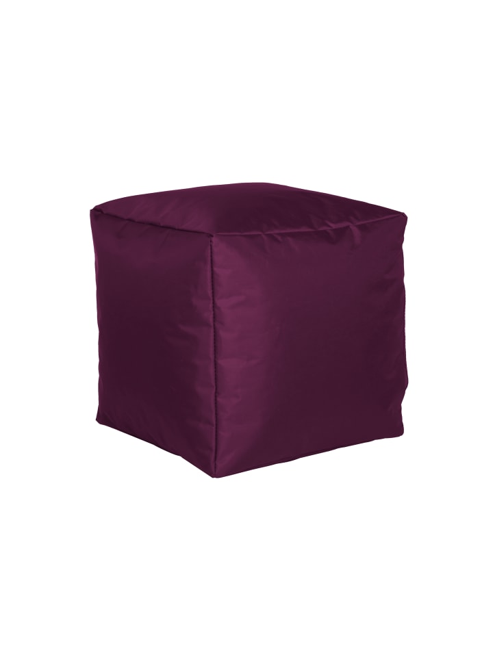 Linke Licardo Sitzwürfel Nylon aubergine 40/40/40 cm in Aubergine günstig kaufen 40 x 40 cm