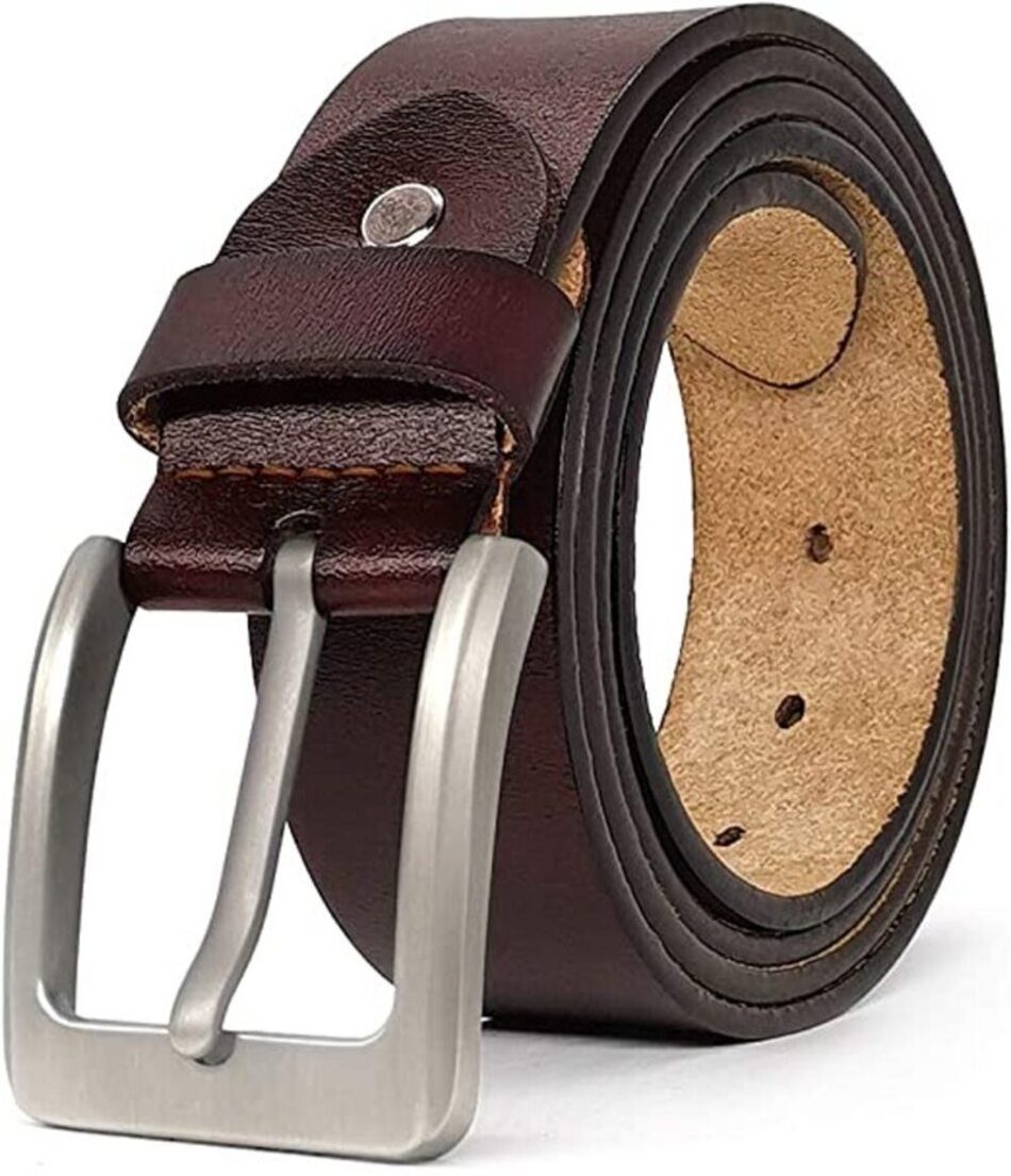 LOFTY Ledergürtel Herren Gürtel Leder, Büffelleder Gürtel, Vollledergürtel, Ledergürtel Hochwertige Verarbeitung, Herrengeschenk, Weihnachtsgeschenk