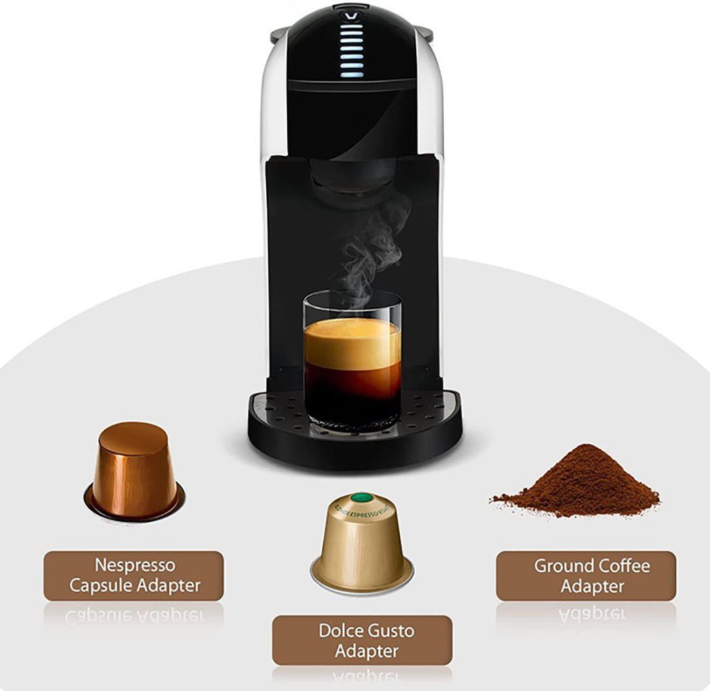 KREATE Kapselmaschine Dolce Gusto Kapselmaschine, Automatische Espresso-Kapselmaschine, Dolce Gusto, Nespresso and Ground Coffee Beans, mit Digitaler Touch-Steuerung, 20 bar, Timer-Standby