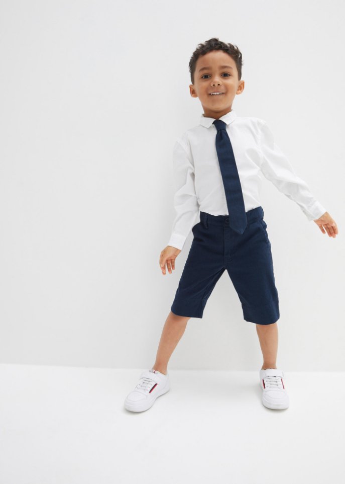 Jungen kurze Hose mit Hemd und Fliege, festlich (3-tlg.Set)