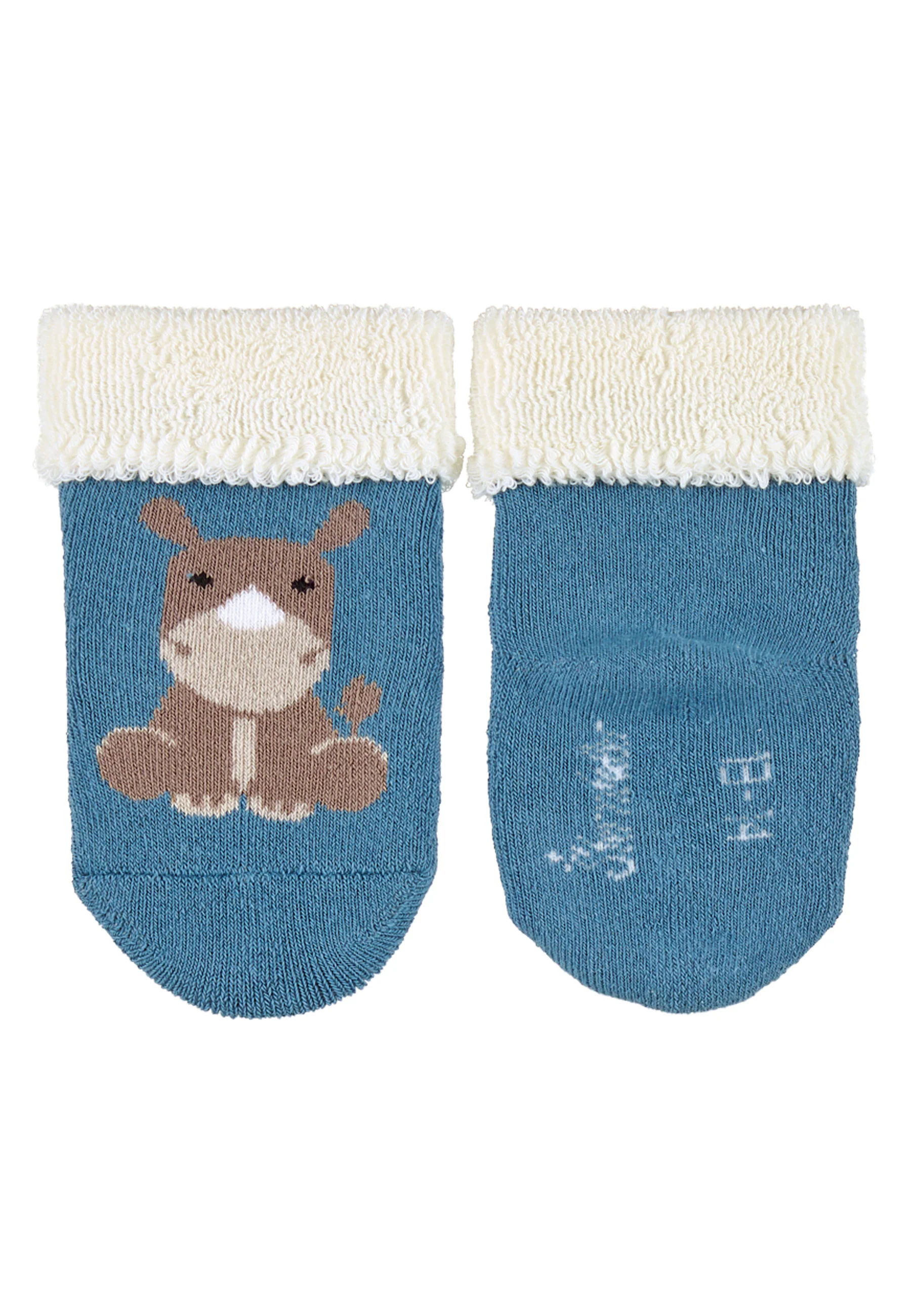 Babysocken im 3er-Pack Nashorn, Vollplüsch innen