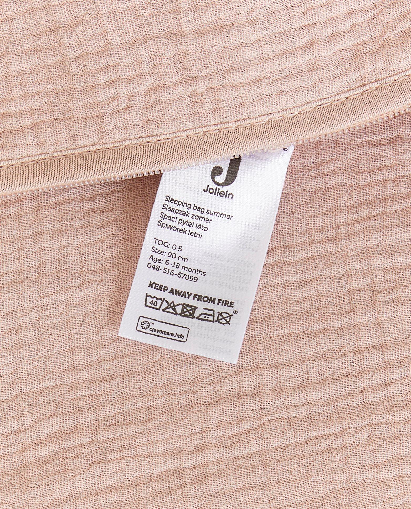 Sac de dormit Jollein Tetra (90 cm), TOG 0.5 roz