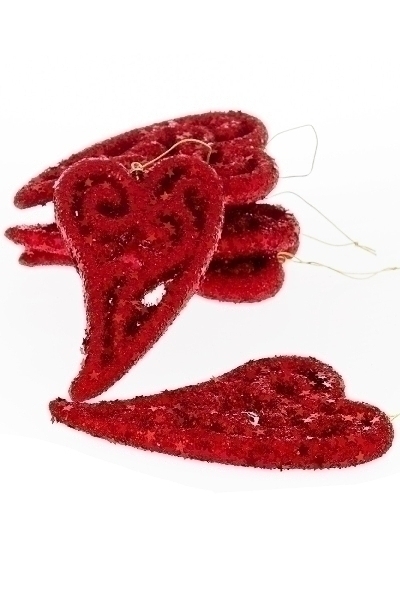 MyFlair Hänger Herz 6er Set rot 13 cm