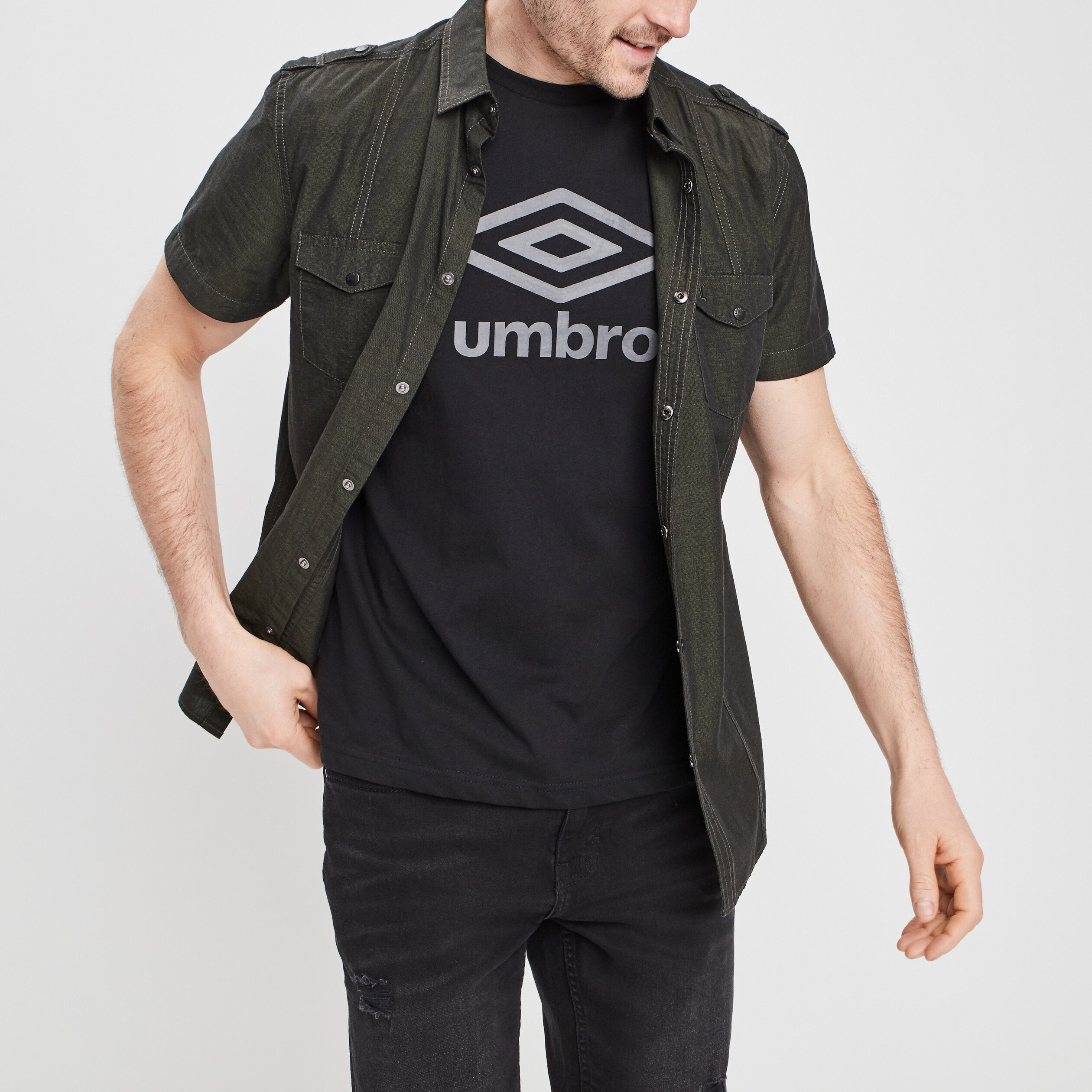 Chemise Liberto vert kaki homme | La Halle
