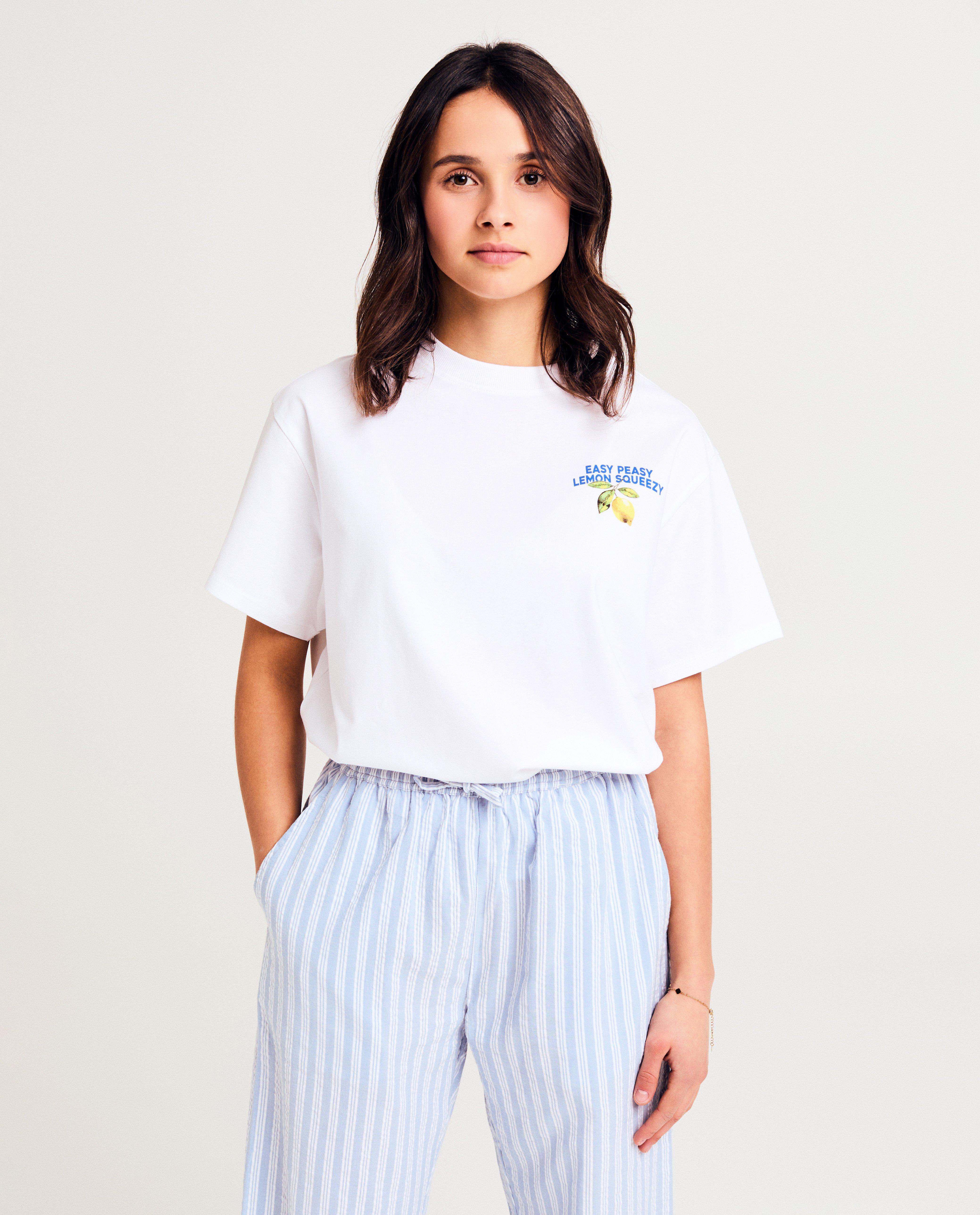 Tricou Groggy cu imprimeu pe spate alb
