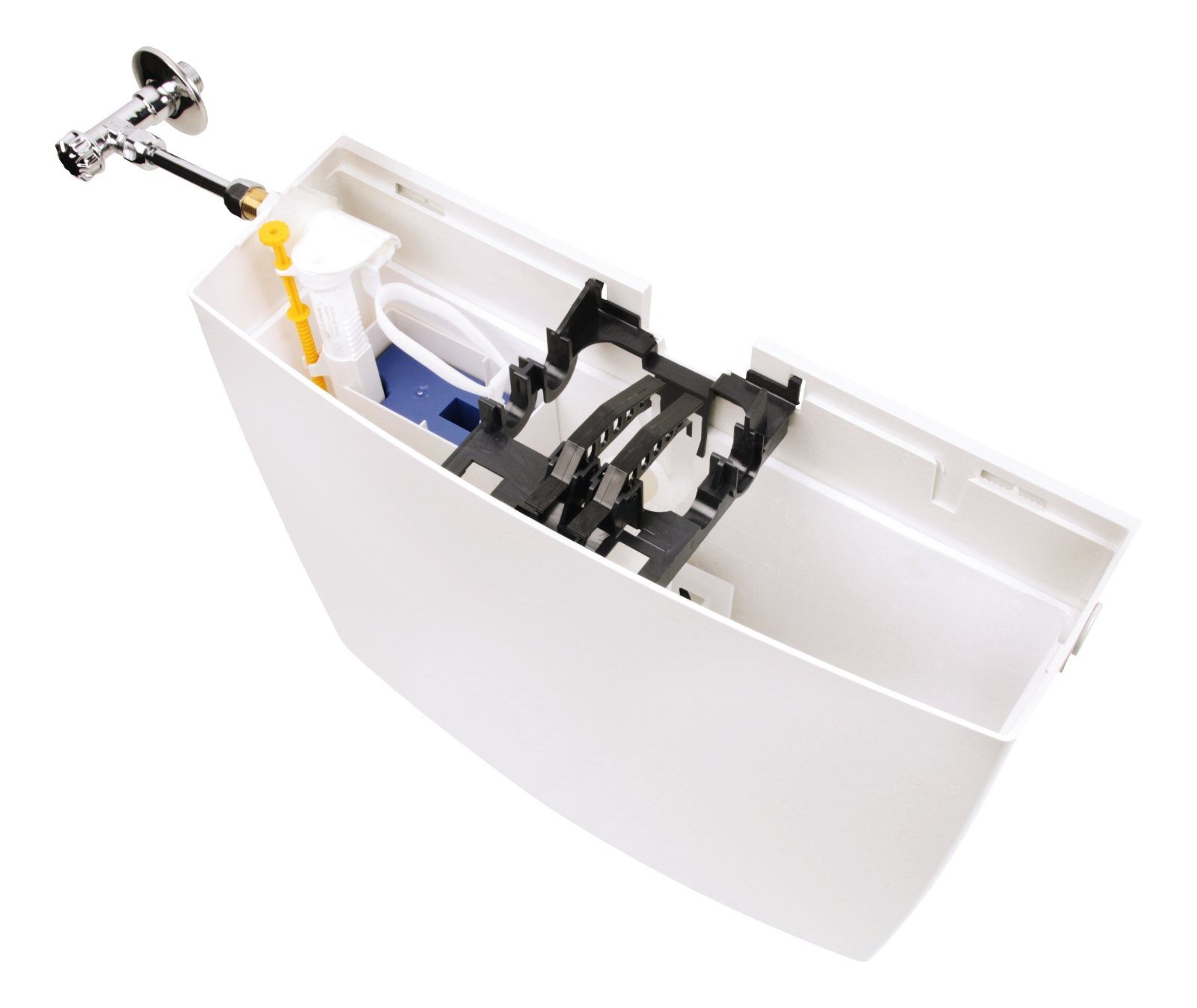 SANITOP WINGENROTH Spülkasten Karat, 9 l, Komplett-Set, Anschluss links oder rechts, Anschlussset hinten separat, Aufputzspülkasten, Weiß, Zwei-Mengen-Technik, Sparspülung, 210492