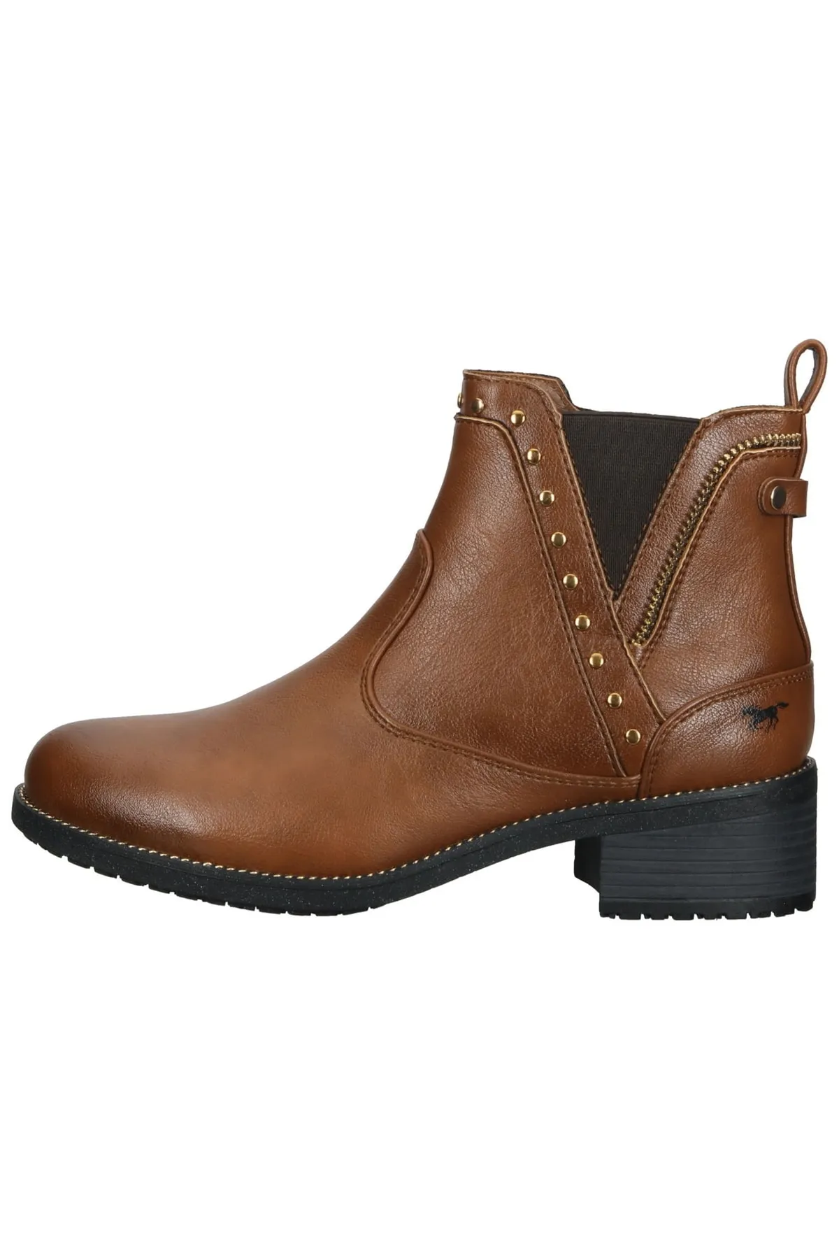 Mustang  Stiefelette - Braun - Blockabsatz