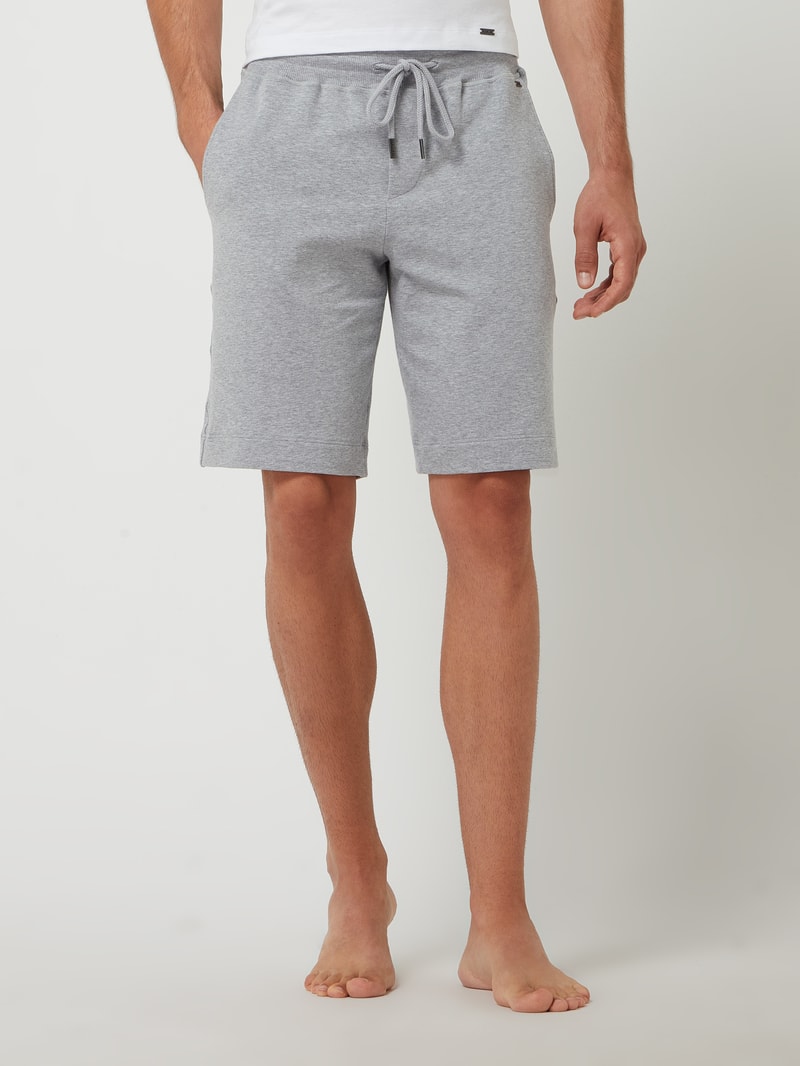 Sweatshorts mit Stretch-Anteil in mittelgrau meliert