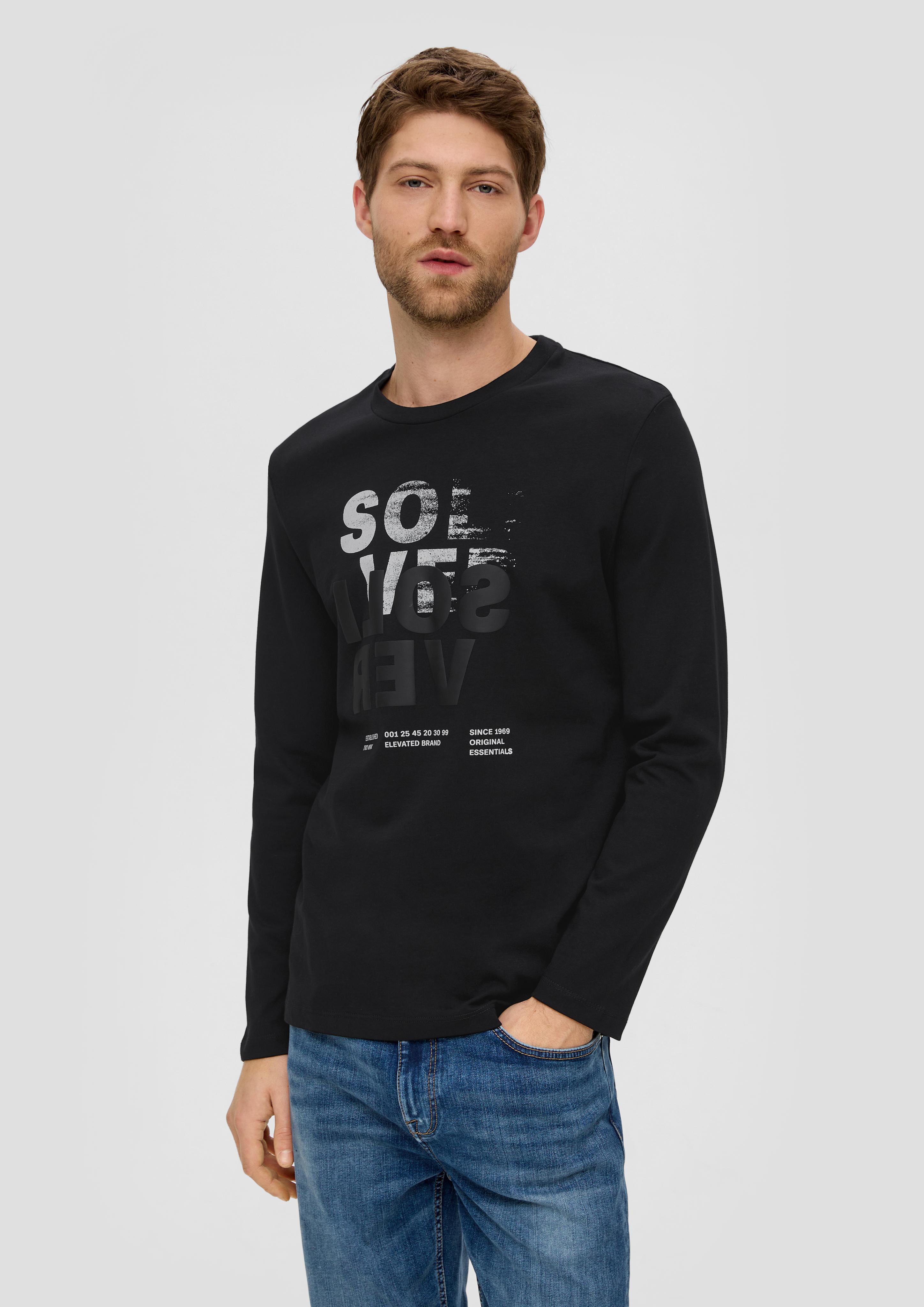 Longsleeve mit gummiertem Label-Print  2138671-99D1
