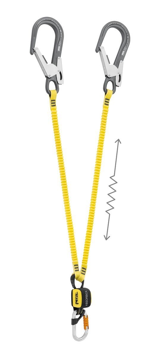 Petzl PE-L014CB01 Șnur Absorbica-Y FLEX cu cârlig MGO EU 150 cm