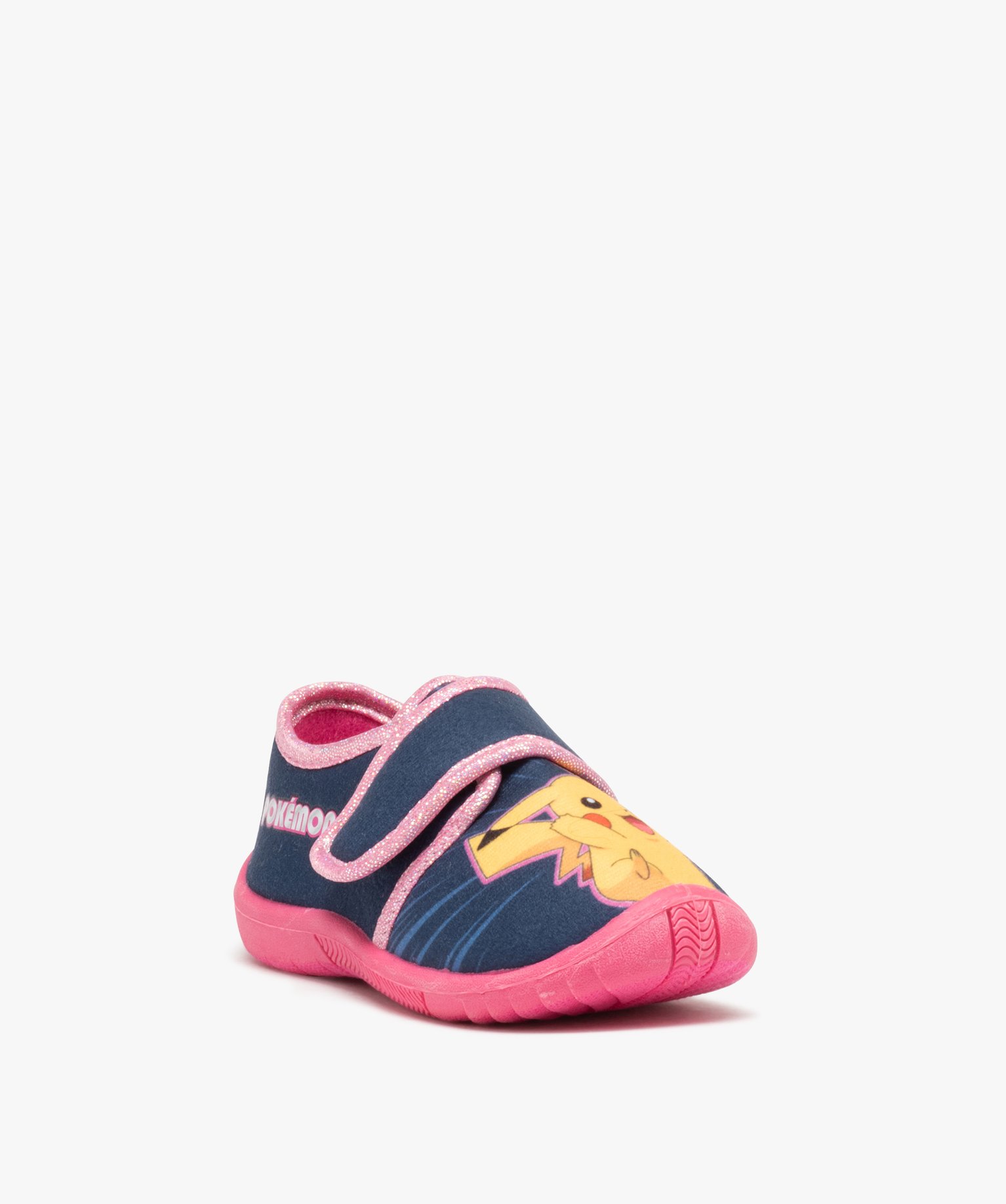 Chaussons fille bottillons à scratch Pikachu - Pokemon bleu | GEMO
