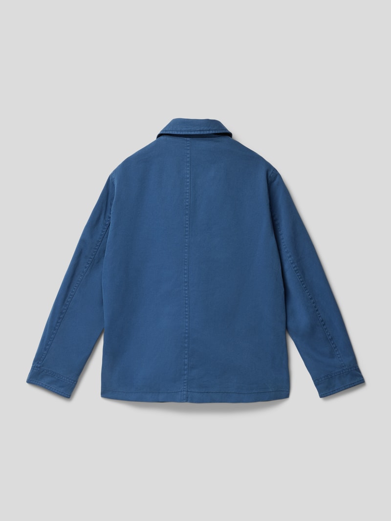 Hemdjacke mit verdeckter Knopfleiste Modell 'DYLAN' in marineblau