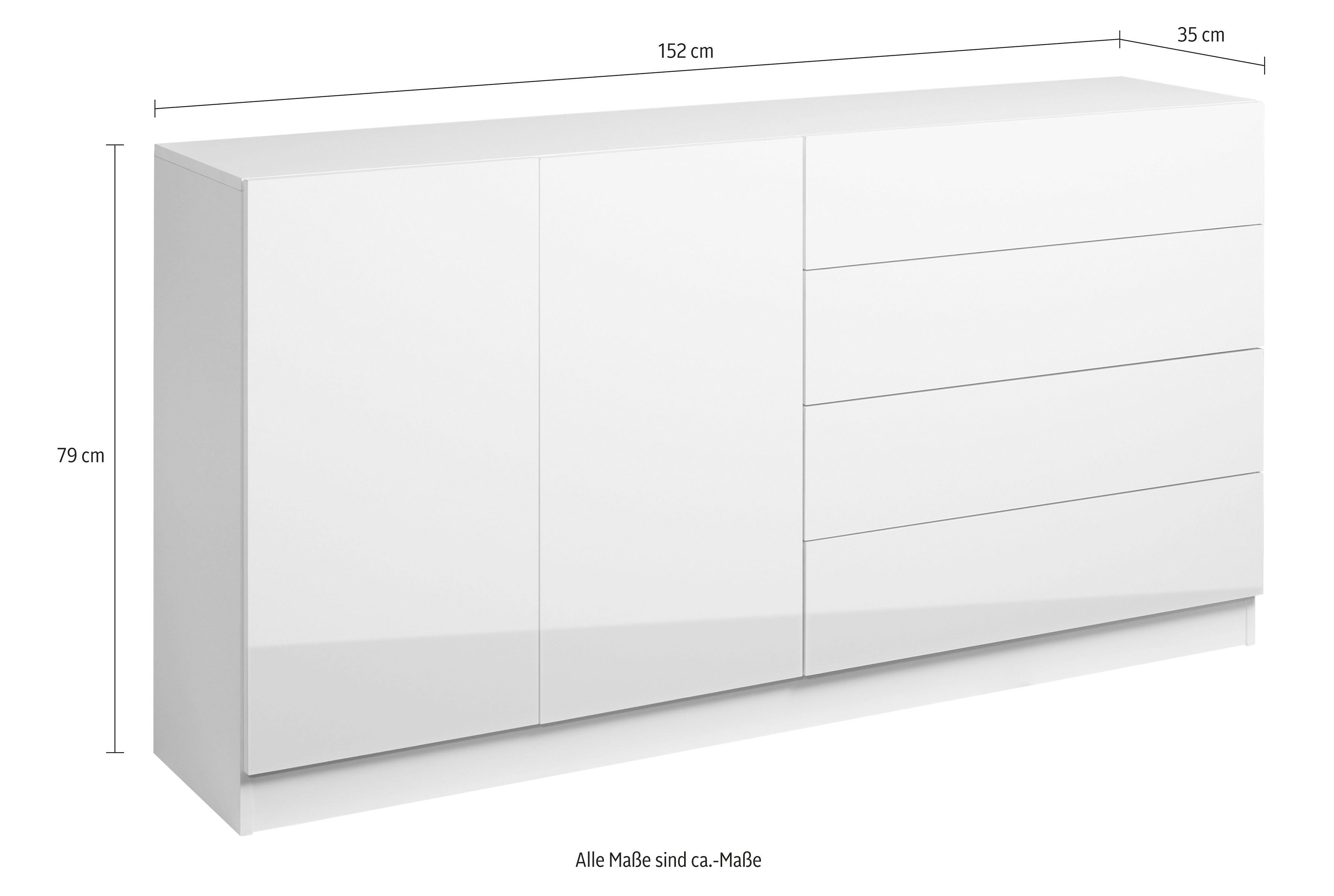 borchardt Möbel Sideboard Vaasa, Breite 152 cm