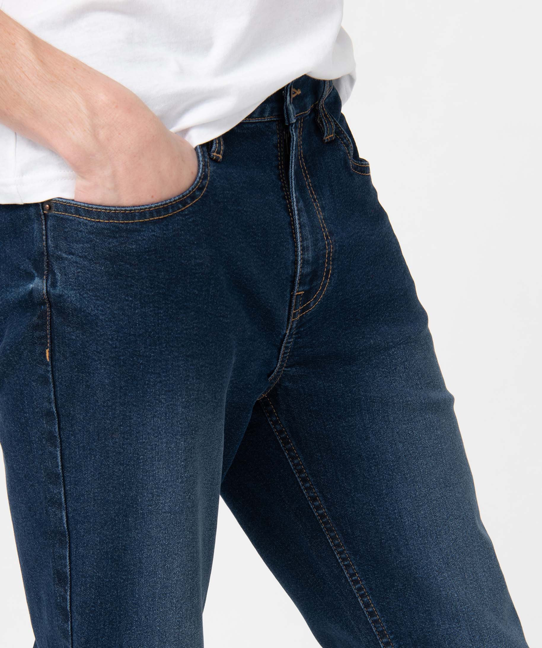 Jean homme coupe slim stretch délavé stone | GEMO