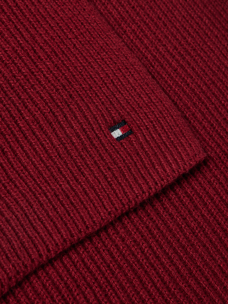 Schal in Ripp-Optik Modell 'Essential' in bordeaux rot