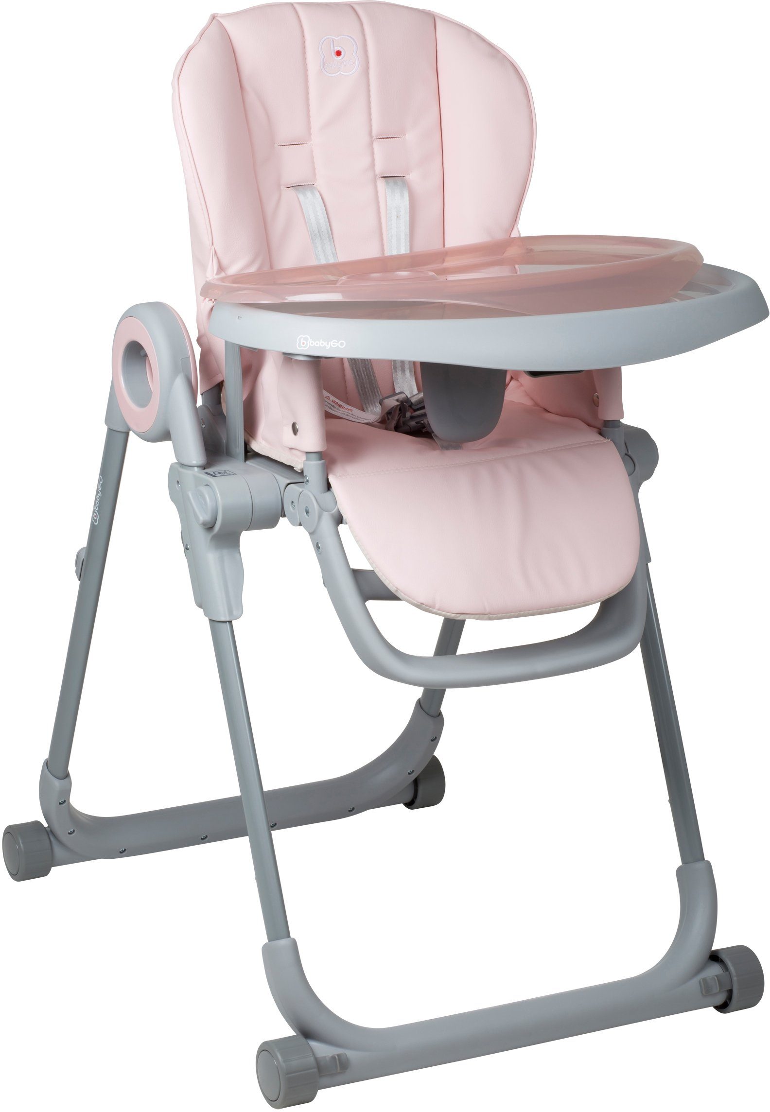 BabyGo Hochstuhl Divan, pink, platzsparend zusammenklappbar