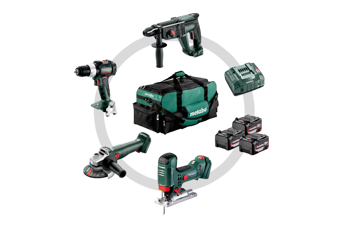 Metabo 685214000 Set combinat 4.3 18V 3 x 4.0Ah Li-Ion - 4 mașini