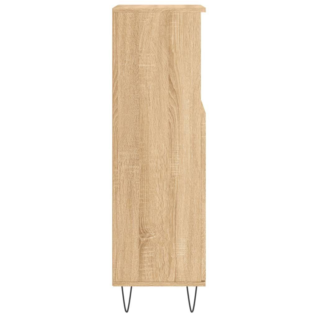 vidaXL Badezimmerspiegelschrank Badschrank Sonoma-Eiche 30x30x100 cm Holzwerkstoff (1-St)