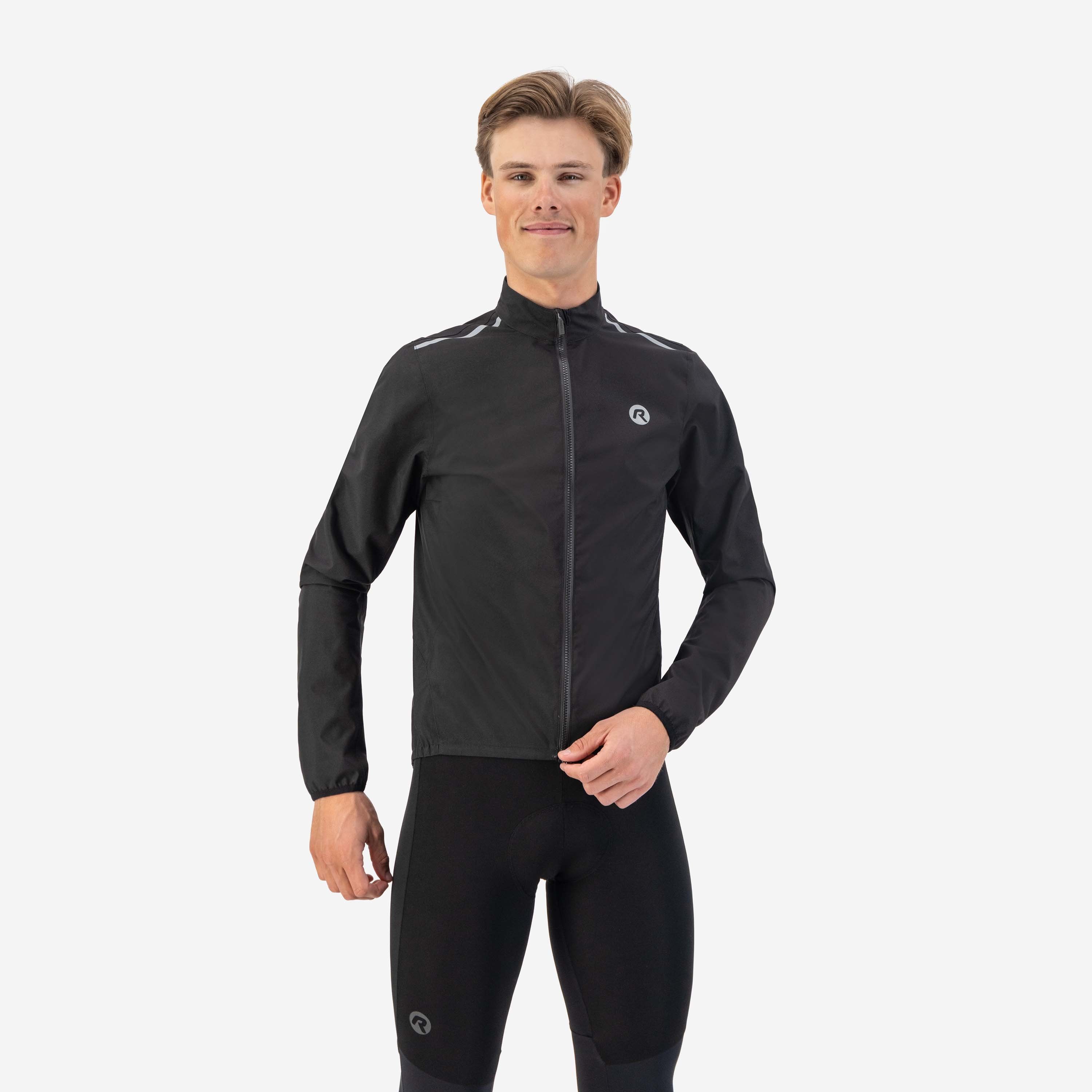 Rogelli Distance Schwarz Herren Fahrrad Regenjacke