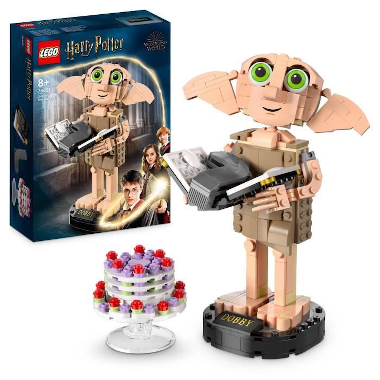 LEGO® Harry Potter 76421 Dobby l’Elfe de Maison, Jouet de Figurine de Personnage, Cadeau marron