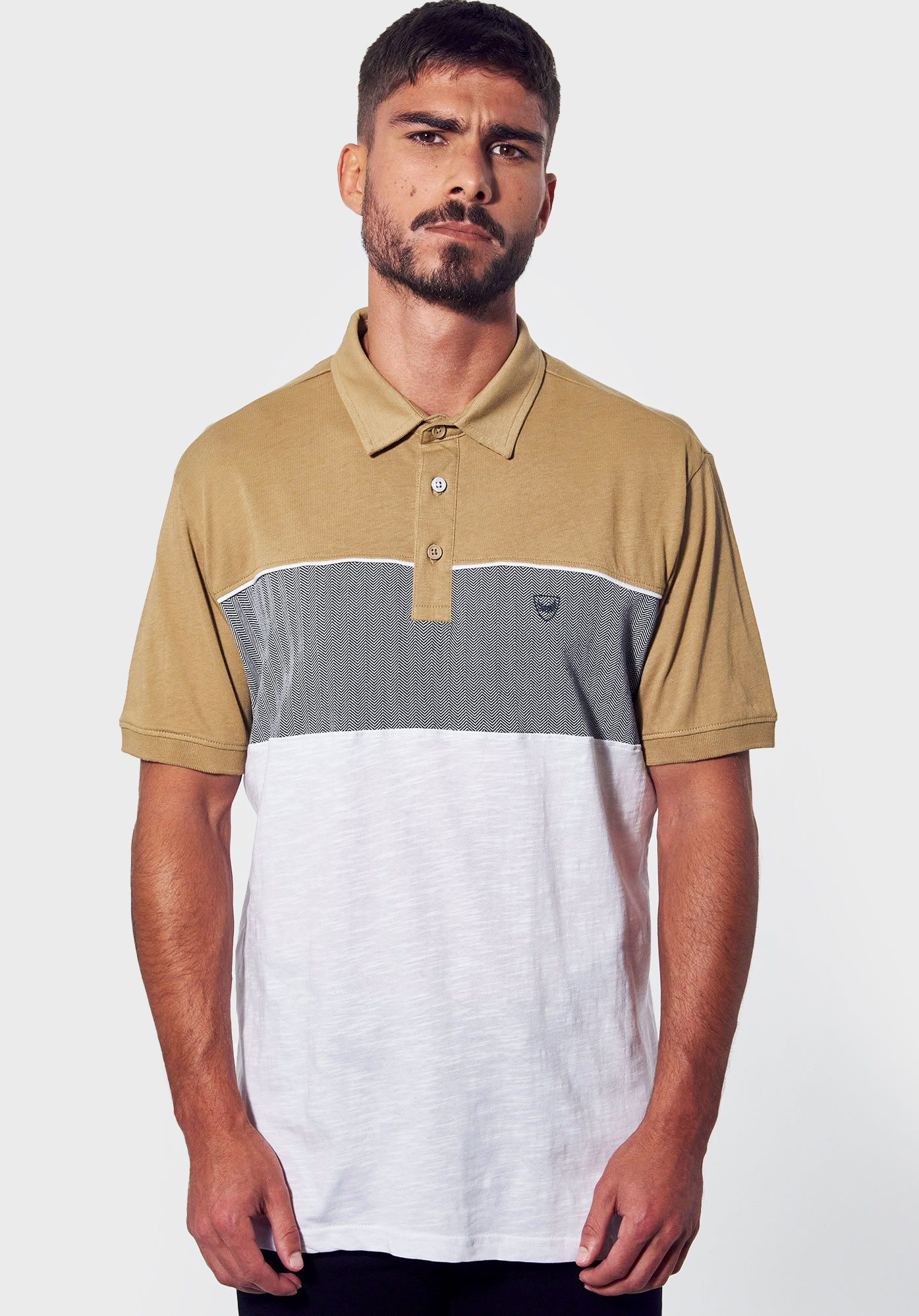 LOUIS  Polo beige Homme en 100% coton bio