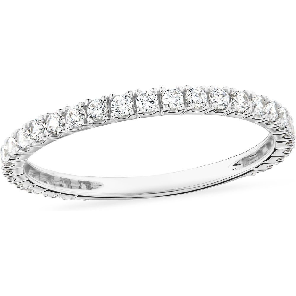 FAVS Bague pour femme 375 Or blanc or blanc Bague