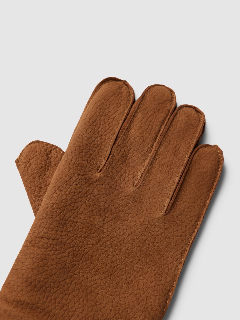 Handschuhe aus Leder in cognac