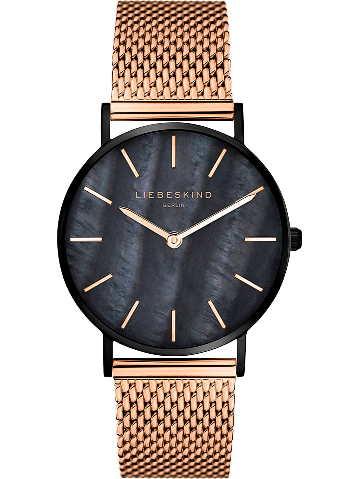 Liebeskind Quarzuhr in Roségold/ Schwarz günstig kaufen onesize
