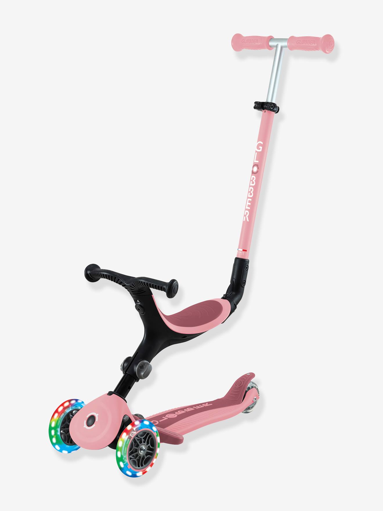Globber 3-in-1-Fahrzeug Go Up Active Lights GLOBBER - hellrosa